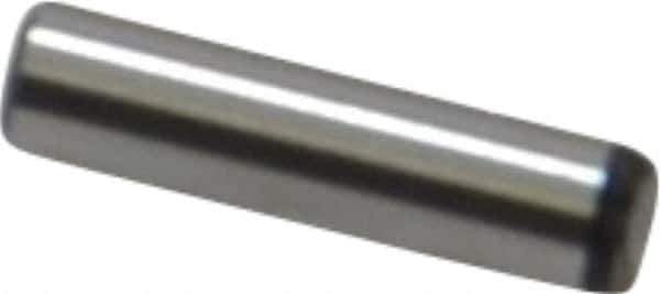 Value Collection - 3/32" Diam x 3/8" Pin Length Grade 8 Alloy Steel Standard Dowel Pin - C 50-58 Hardness, 1,800 Lb Breaking Strength, 1 Beveled & 1 Rounded End - Best Tool & Supply