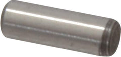 Value Collection - 1/8" Diam x 3/8" Pin Length Grade 8 Alloy Steel Standard Dowel Pin - C 50-58 Hardness, 3,200 Lb Breaking Strength, 1 Beveled & 1 Rounded End - Best Tool & Supply