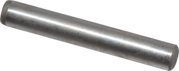 Value Collection - 3/16" Diam x 1-1/4" Pin Length Grade 8 Alloy Steel Standard Dowel Pin - C 50-58 Hardness, 7,200 Lb Breaking Strength, 1 Beveled & 1 Rounded End - Best Tool & Supply