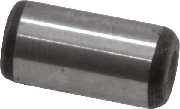 Value Collection - 1/4" Diam x 1/2" Pin Length Grade 8 Alloy Steel Standard Dowel Pin - C 50-58 Hardness, 12,800 Lb Breaking Strength, 1 Beveled & 1 Rounded End - Best Tool & Supply