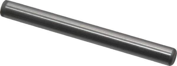 Value Collection - 1/4" Diam x 2-1/2" Pin Length Grade 8 Alloy Steel Standard Dowel Pin - C 50-58 Hardness, 12,800 Lb Breaking Strength, 1 Beveled & 1 Rounded End - Best Tool & Supply