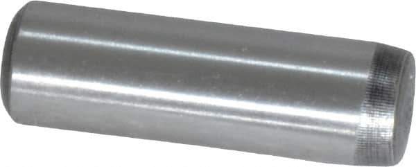 Value Collection - 5/16" Diam x 1" Pin Length Grade 8 Alloy Steel Standard Dowel Pin - C 50-58 Hardness, 20,000 Lb Breaking Strength, 1 Beveled & 1 Rounded End - Best Tool & Supply