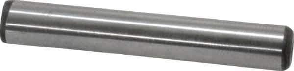 Value Collection - 5/16" Diam x 2" Pin Length Grade 8 Alloy Steel Standard Dowel Pin - C 50-58 Hardness, 20,000 Lb Breaking Strength, 1 Beveled & 1 Rounded End - Best Tool & Supply