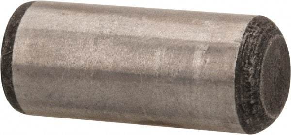 Value Collection - 3/8" Diam x 7/8" Pin Length Grade 8 Alloy Steel Standard Dowel Pin - C 50-58 Hardness, 28,700 Lb Breaking Strength, 1 Beveled & 1 Rounded End - Best Tool & Supply