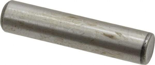 Value Collection - 3/8" Diam x 1-3/4" Pin Length Grade 8 Alloy Steel Standard Dowel Pin - C 50-58 Hardness, 28,700 Lb Breaking Strength, 1 Beveled & 1 Rounded End - Best Tool & Supply