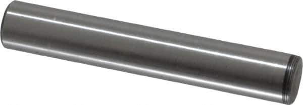 Value Collection - 3/8" Diam x 2-1/4" Pin Length Grade 8 Alloy Steel Standard Dowel Pin - C 50-58 Hardness, 28,700 Lb Breaking Strength, 1 Beveled & 1 Rounded End - Best Tool & Supply