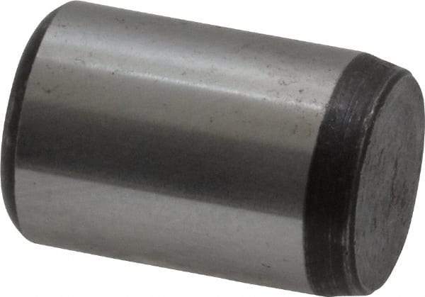 Value Collection - 1/2" Diam x 3/4" Pin Length Grade 8 Alloy Steel Standard Dowel Pin - C 50-58 Hardness, 51,000 Lb Breaking Strength, 1 Beveled & 1 Rounded End - Best Tool & Supply