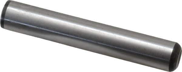 Value Collection - 1/2" Diam x 3" Pin Length Grade 8 Alloy Steel Standard Dowel Pin - C 50-58 Hardness, 51,000 Lb Breaking Strength, 1 Beveled & 1 Rounded End - Best Tool & Supply