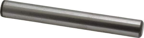 Value Collection - 1/2" Diam x 4" Pin Length Grade 8 Alloy Steel Standard Dowel Pin - C 50-58 Hardness, 51,000 Lb Breaking Strength, 1 Beveled & 1 Rounded End - Best Tool & Supply