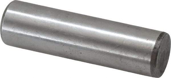 Value Collection - 5/8" Diam x 2-1/4" Pin Length Grade 8 Alloy Steel Standard Dowel Pin - C 50-58 Hardness, 79,800 Lb Breaking Strength, 1 Beveled & 1 Rounded End - Best Tool & Supply