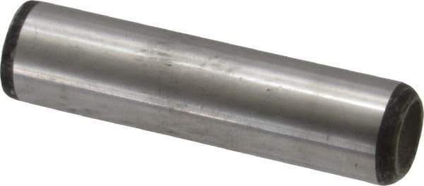 Value Collection - 5/8" Diam x 2-1/2" Pin Length Grade 8 Alloy Steel Standard Dowel Pin - C 50-58 Hardness, 79,800 Lb Breaking Strength, 1 Beveled & 1 Rounded End - Best Tool & Supply