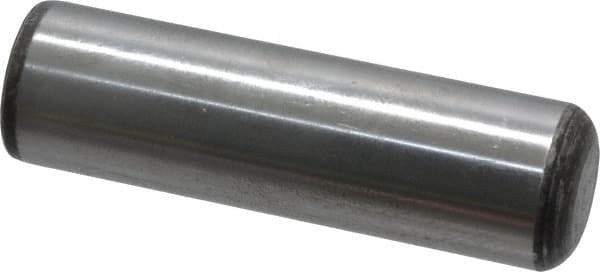 Value Collection - 7/8" Diam x 3" Pin Length Grade 8 Alloy Steel Standard Dowel Pin - C 50-58 Hardness, 156,000 Lb Breaking Strength, 1 Beveled & 1 Rounded End - Best Tool & Supply