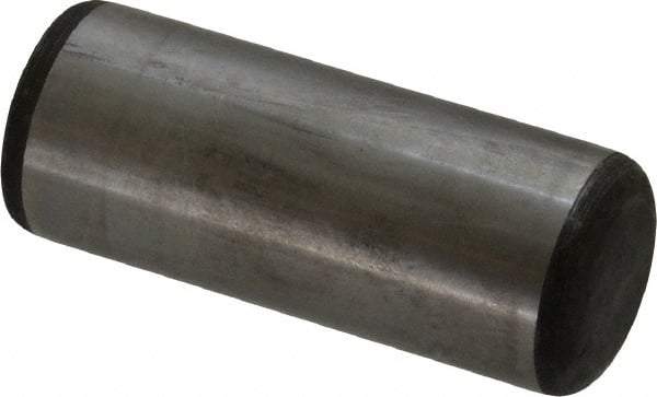 Value Collection - 1" Diam x 2-1/2" Pin Length Grade 8 Alloy Steel Standard Dowel Pin - C 50-58 Hardness, 204,000 Lb Breaking Strength, 1 Beveled & 1 Rounded End - Best Tool & Supply