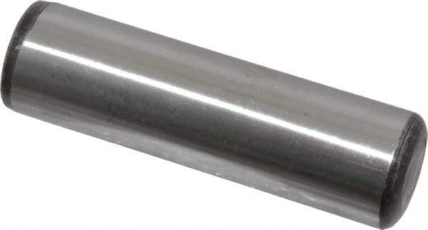 Value Collection - 1" Diam x 3-1/2" Pin Length Grade 8 Alloy Steel Standard Dowel Pin - C 50-58 Hardness, 204,000 Lb Breaking Strength, 1 Beveled & 1 Rounded End - Best Tool & Supply