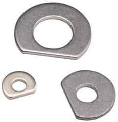 Made in USA - #3 Screw Size, 0.102" ID, 1008/1010 Steel Clipped Washer - 0.097 to 0.107" ID, 0.237 to 0.257" OD, 0.027 to 0.033" Thickness, Uncoated - Best Tool & Supply