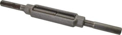 Made in USA - 10,000 Lb Load Limit, 1" Thread Diam, 6" Take Up, Steel Stub & Stub Turnbuckle - 8-3/4" Body Length, 1-3/8" Neck Length, 18" Closed Length - Best Tool & Supply