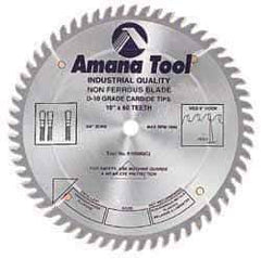 Amana Tool - 10" Diam, 5/8" Arbor Hole Diam, 80 Tooth Wet & Dry Cut Saw Blade - Carbide-Tipped, Standard Round Arbor - Best Tool & Supply