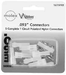 Molex - 1 Circuit, 1 AWG, 0.093 Inch Pin Diameter, Modular Receptacle Plug Connector Package - RoHS Compliant - Best Tool & Supply