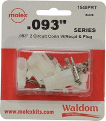 Molex - 2 Circuit, 2 AWG, 0.093 Inch Pin Diameter, Modular Receptacle Plug Connector Package - RoHS Compliant - Best Tool & Supply