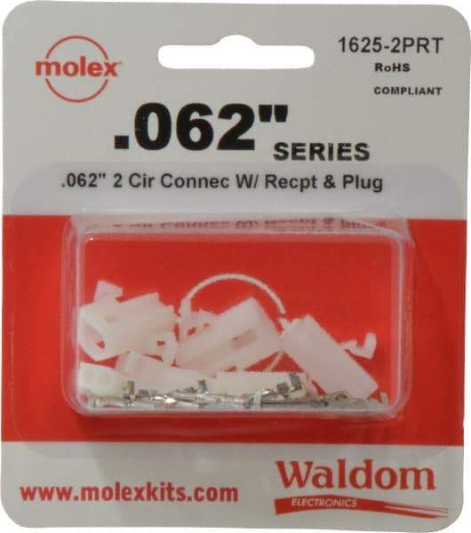 Molex - 2 Circuit, 2 AWG, 0.062 Inch Pin Diameter, Modular Receptacle Plug Connector Package - RoHS Compliant - Best Tool & Supply