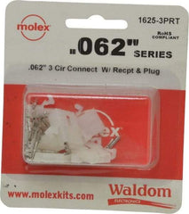 Molex - 3 Circuit, 3 AWG, 0.062 Inch Pin Diameter, Modular Receptacle Plug Connector Package - RoHS Compliant - Best Tool & Supply