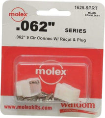 Molex - 9 Circuit, 9 AWG, 0.062 Inch Pin Diameter, Modular Receptacle Plug Connector Package - RoHS Compliant - Best Tool & Supply