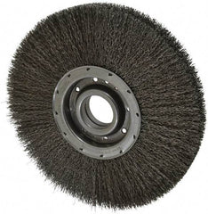 Osborn - 12" OD, 2" Arbor Hole, Crimped Steel Wheel Brush - 2" Face Width, 3-1/4" Trim Length, 0.02" Filament Diam, 3,600 RPM - Best Tool & Supply