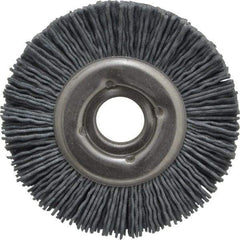 Osborn - 3" OD, 5/8" Arbor Hole, Crimped Nylon Wheel Brush - 1/2" Face Width, 5/8" Trim Length, 20,000 RPM - Best Tool & Supply