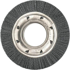 Osborn - 6" OD, 2" Arbor Hole, Crimped Nylon Wheel Brush - 7/8" Face Width, 1-1/16" Trim Length, 6,000 RPM - Best Tool & Supply