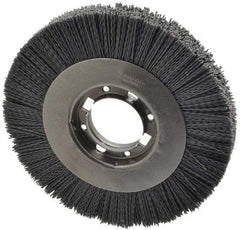 Osborn - 8" OD, 2" Arbor Hole, Crimped Nylon Wheel Brush - 7/8" Face Width, 1-1/2" Trim Length, 4,500 RPM - Best Tool & Supply