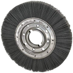 Osborn - 10" OD, 2" Arbor Hole, Crimped Nylon Wheel Brush - 1" Face Width, 2-1/16" Trim Length, 3,600 RPM - Best Tool & Supply