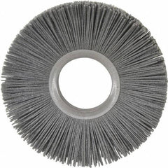 Osborn - 6" OD, 2" Arbor Hole, Crimped Nylon Wheel Brush - 1/2" Face Width, 1-5/8" Trim Length, 5,500 RPM - Best Tool & Supply