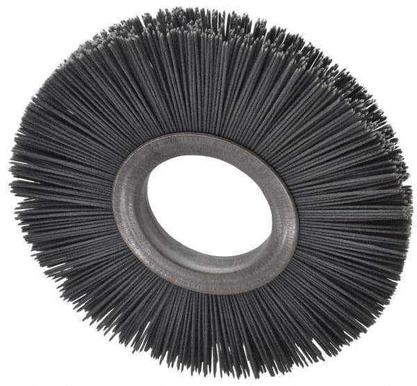 Osborn - 6" OD, 2" Arbor Hole, Crimped Nylon Wheel Brush - 1/2" Face Width, 1-5/8" Trim Length, 5,500 RPM - Best Tool & Supply