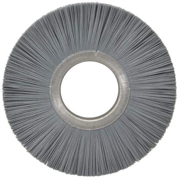 Osborn - 6" OD, 2" Arbor Hole, Crimped Nylon Wheel Brush - 1/2" Face Width, 1-5/8" Trim Length, 5,500 RPM - Best Tool & Supply