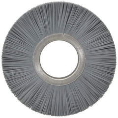 Osborn - 6" OD, 2" Arbor Hole, Crimped Nylon Wheel Brush - 1/2" Face Width, 1-5/8" Trim Length, 5,500 RPM - Best Tool & Supply