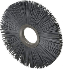 Osborn - 8" OD, 2" Arbor Hole, Crimped Nylon Wheel Brush - 1/2" Face Width, 2-5/8" Trim Length, 5,500 RPM - Best Tool & Supply