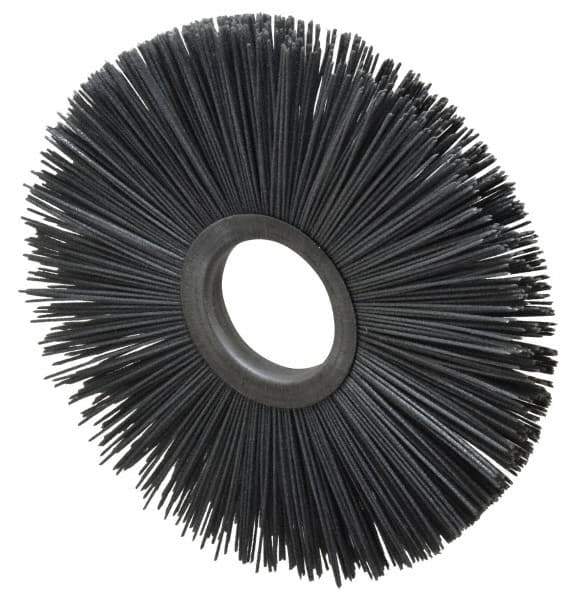 Osborn - 8" OD, 2" Arbor Hole, Crimped Nylon Wheel Brush - 1/2" Face Width, 2-5/8" Trim Length, 5,500 RPM - Best Tool & Supply