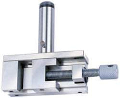 Accupro - 1.962 Jaw Opening Capacity, 42.93mm Jaw Height, Toolmaker's Vise - Flat Jaw, 123mm OAL x 38.1mm OAW x 4.54" OAH - Best Tool & Supply