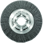 8" - Diameter Medium Face Crimped Wire Wheel; .0104" Steel Fill; 2" Arbor Hole - Best Tool & Supply