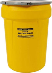 Eagle - 30 Gallon Capacity, Metal Lever Lock, Yellow Salvage Drum - 5 Gallon Container, Polyethylene, 220 Lb. Capacity, UN 1H2/X100/S Listing - Best Tool & Supply