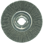 12" Diameter - 2" Arbor Hole - Crimped Steel Wire Straight Wheel - Best Tool & Supply