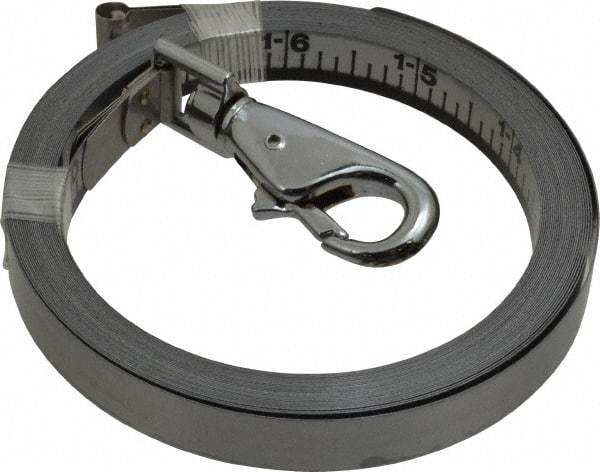 Lufkin - 25' x 1/2", 1/8 D1 Graduation, Tape Measure Replacement Blade - Steel, Chrome & Nickel Finish - Best Tool & Supply