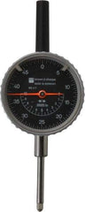 TESA Brown & Sharpe - 1" Range, 0-50 Dial Reading, 0.0005" Graduation Dial Drop Indicator - 2-1/4" Dial, 0.05" Range per Revolution, Revolution Counter - Best Tool & Supply