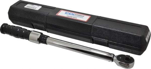 CDI - 3/8" Drive Click Type Adjustable Clicker Torque Wrench - 16.9 N/m to 132 N/m Torque, 16" OAL, 0.7 N/m Graduation - Best Tool & Supply