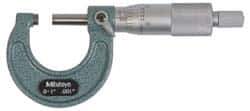 Mitutoyo - 175 to 200mm Range, 0.01mm Graduation, Mechanical Outside Micrometer - Ratchet Stop Thimble, Accurate to 0.0001" - Best Tool & Supply