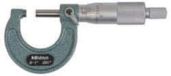 Mitutoyo - 125 to 150mm Range, 0.01mm Graduation, Mechanical Outside Micrometer - Ratchet Stop Thimble, Accurate to 0.0001" - Best Tool & Supply