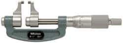 Mitutoyo - 1 to 2" Range, 0.001" Graduation, Mechanical Outside Micrometer - Ratchet Stop Thimble, Accurate to 0.0003" - Best Tool & Supply