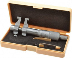 Mitutoyo - 1 to 2 Inch Range, Carbide Satin Chrome Coated, Mechanical Inside Caliper Micrometer - 0.001 Inch Graduation, 0.0003 Inch Accuracy - Best Tool & Supply