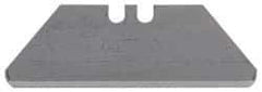 Stanley - 100 Piece Carbon Steel Utility Knife Blade - 1-7/8" OAL, 0.024" Blade Thickness - Best Tool & Supply