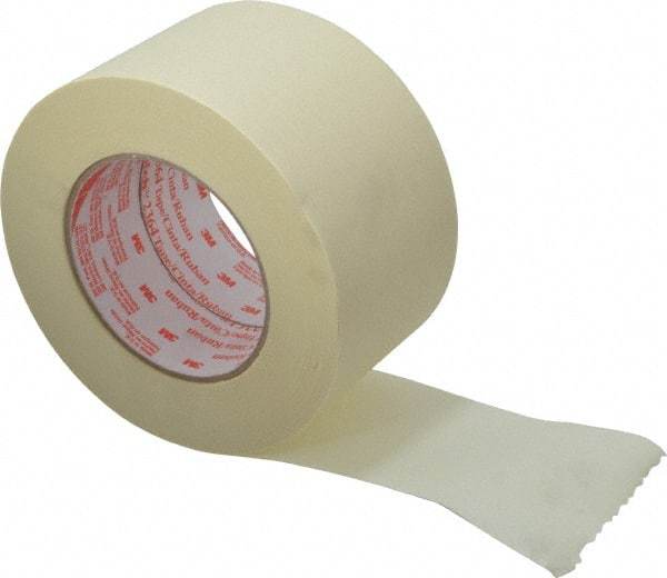 3M - 3" Wide x 60 Yd Long Tan Paper Masking Tape - Series 2364, 6.5 mil Thick, 24 In/Lb Tensile Strength - Best Tool & Supply